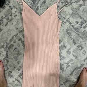 Divided Blush Ribbed Dress